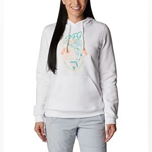 Women's Columbia Slack Water Hoodie, Size M, White